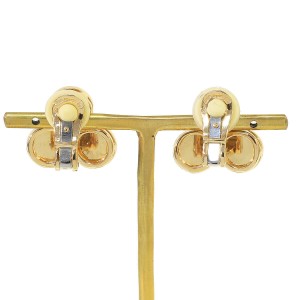 Bvlgari Bulgari 18K Yellow Gold Triple Onyx Clip-on Earrings  