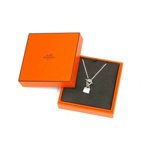 HERMES Silver Kelly Necklace