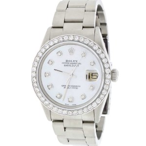 Rolex Datejust 36MM Automatic Stainless Steel Oyster Watch w/MOP Diamond Dial & Bezel
