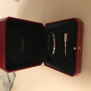 Cartier Love White Gold Mini Bracelet Size 16