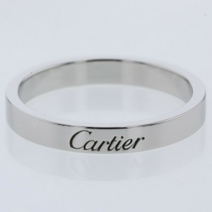 CARTIER 950 Platinum Engraved Ring LXGBKT-610