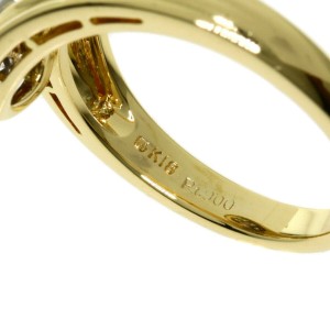 MIKIMOTO 18K Yellow Gold Diamond Ring US 