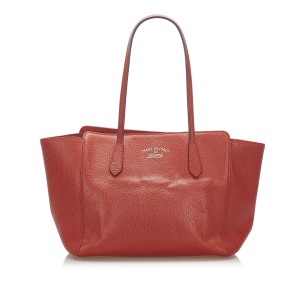Gucci Swing Leather Tote Bag