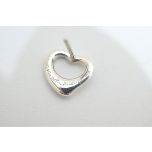 Tiffany & Co Sterling Silver Elsa Peretti Open Heart Earrings  