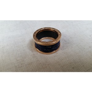 Bulgari B Zero Rose Gold and Lapis Ring Size 8.75