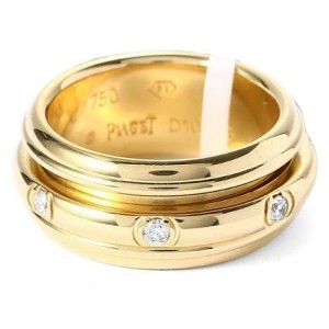 Piaget 18K Yellow Gold Diamond Ring Size 7 