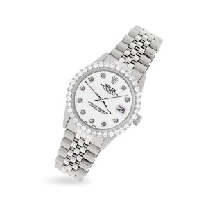 Rolex Datejust 36MM Steel Watch with 3.05Ct Diamond Bezel/White Jubilee Diamond Dial