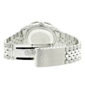 Rolex Datejust 36MM Steel Watch with 3.05Ct Diamond Bezel/Aquamarine Blue Diamond Dial