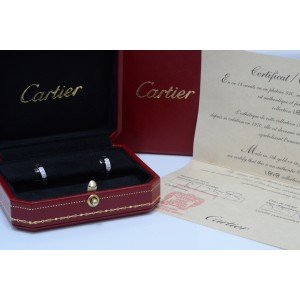 Cartier 18K White Gold Love Earrings