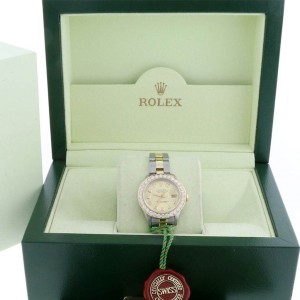 Rolex Datejust Ladies 2-Tone Gold/Steel 26MM Automatic Oyster Watch w/Champagne Diamond Dial & Bezel