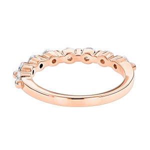 Ultra Thin Ladies 1 Row Diamond Ring 0.5ct 14k Gold Ring