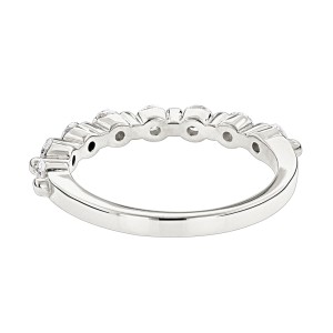 Ultra Thin Ladies 1 Row Diamond Ring 0.5ct 14k White Gold Gold Ring