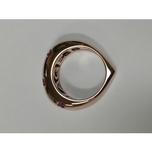 Piaget Rare Rose Gold Heart shaped Pink Sapphire Ring 