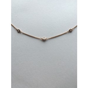 18K Rose Gold & 1ct Diamonds by the Inch Necklace