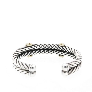 Sterling Silver Bracelet with 18k Gold and Diamonds