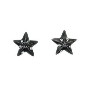 Chanel Black Star CC Diamond Studs