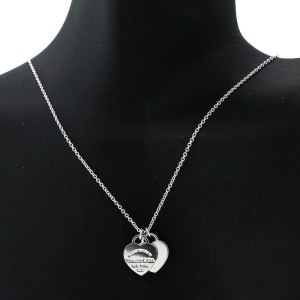 Tiffany & Co. Double Heart Pendant Necklace