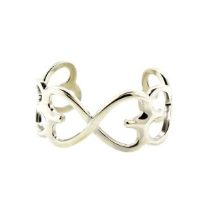 Tiffany & Co.  Double Loving Heart Cuff Bangle Bracelet