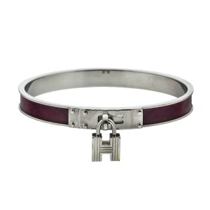 Hermes H Lock Burgundy Pattern Cuff