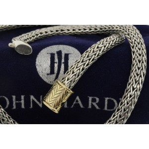 John Hardy 925 Sterling Silver 18k Yellow Gold Chain Necklace
