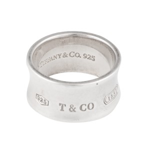 Tiffany & Co. Sterling Silver 1837 Ring Size 9