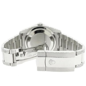 Rolex Datejust 116200 Steel 36mm Watch with 4.5Ct Diamond Bezel/Bracelet/White Pearl Diamond Dial