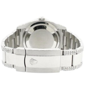 Rolex Datejust 116200 Steel 36mm Watch with 4.5Ct Diamond Bezel/Bracelet/Scarlet Red Diamond Dial
