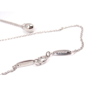 Tiffany & Co. 950 Platinum Peretti Teardrop Pendant Chain Necklace