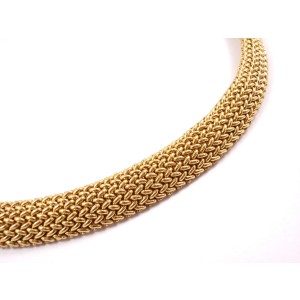 Tiffany Co. 18K Gold Somerset Mesh Chocker Necklace