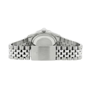 Rolex Datejust 36MM Automatic Stainless Steel Watch w/Royal Blue Roman Dial & Diamond Bezel