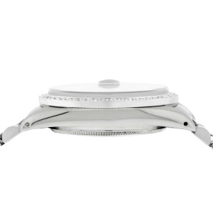 Rolex Datejust 36MM Automatic Stainless Steel Watch w/Silver Dial & Diamond Bezel