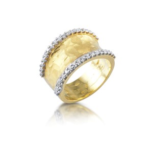 I.Reiss 14K Yellow Gold 0.43 Diamond Ring Size 7