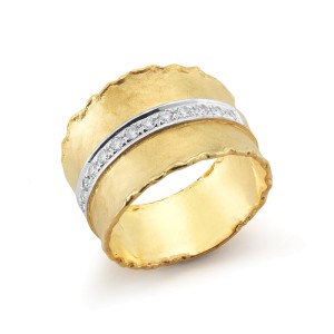 I.Reiss 14K Yellow Gold 0.26 Ring Size 7