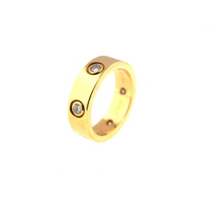 Cartier 18K Yellow Gold Love Diamond Ring
