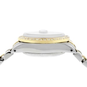 Rolex Datejust Ladies 2-Tone 18K Gold/SS 26mm Watch with Pastel Blue Dial & Diamond Bezel
