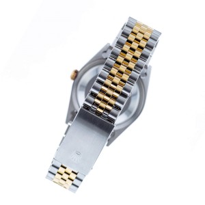 Rolex Datejust 36mm 2-Tone WATCH with 3.10ct Diamond Bezel/Salmon Diamond Roman Dial