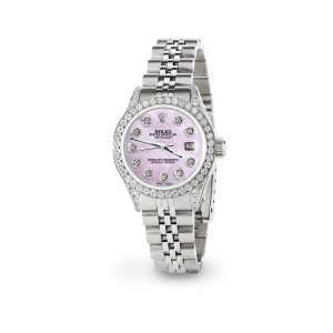Rolex Datejust 26mm Steel Jubilee Diamond Watch with Pink Pearl Dial