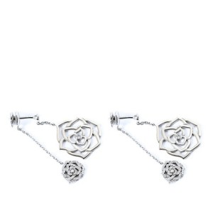 Piaget White Gold & Diamond Rose Earrings