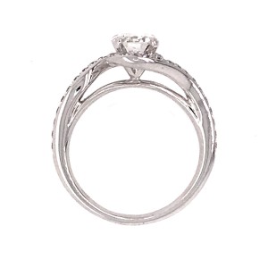 18k White Gold 0.70 Carat RBC Diamond Engagement Ring
