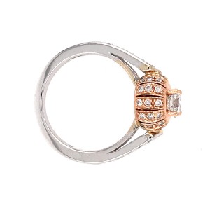 18k Two-Tone Gold Diamond Engagement Ring
