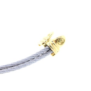 Philippe Charriol Steel and 18K Yellow Gold Diamond Cable Necklace