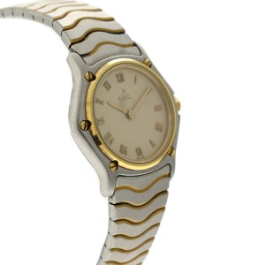 Ebel Wave EBL5 Two Tone 18K Yellow Gold & Stainless Steel Womens Watch