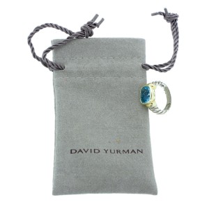 David Yurman Blue Topaz And Gold Noblesse Ring
