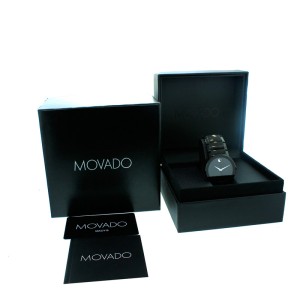 Movado Sapphire Black Dial Watch 