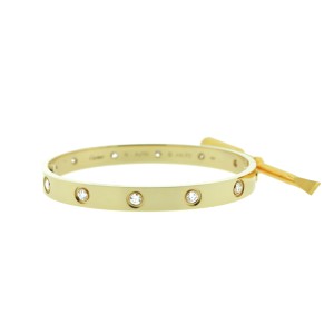 Cartier Love Bracelet Yellow Gold 10 Diamonds Size 19 