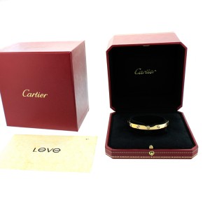 Cartier Love B6040517 Bracelet Yellow Gold 10 Diamonds Size 18