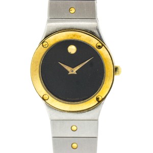 Movado Ladies Watch Museum Gold Plated Two Tone 