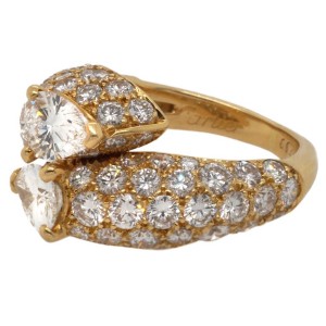 Cartier By-Pass Diamond 18 Karat Gold Ring