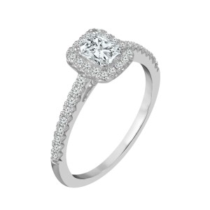 True 3/4 Carat Diamond Engagement Ring in 14K White Gold