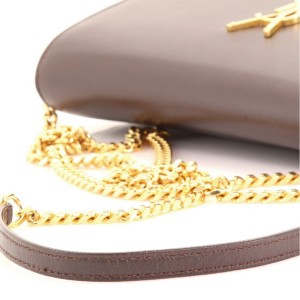 Saint Laurent Classic Monogram Tassel Chain Wallet Leather